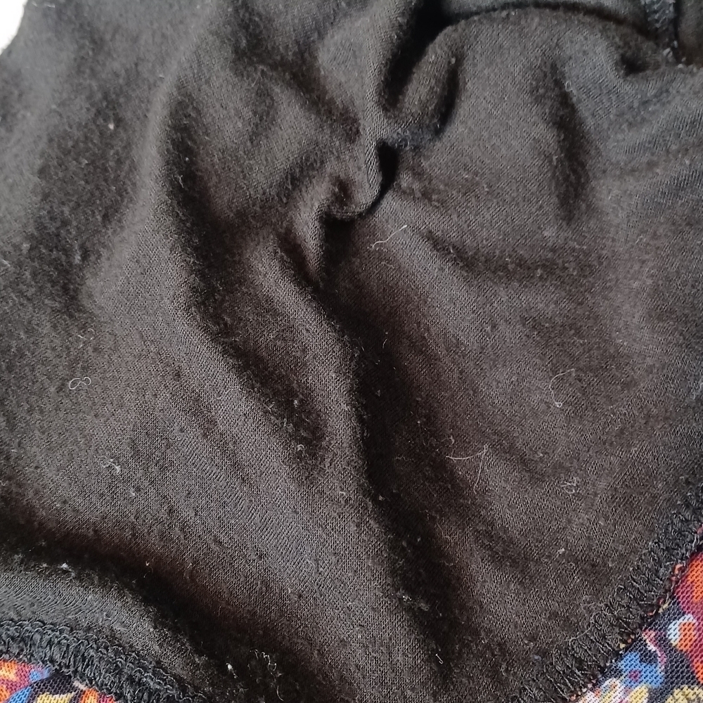 Free People All Dolled Up Sz S Boho Whimsigoth Dark Floral Mesh Blouse - Picture 13 of 14